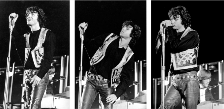 Jim Morrison, Hollywood Bowl, Los Angeles, CA, 1968 by Henry Diltz.